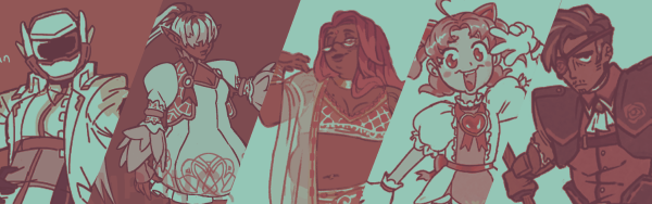 A banner of my various character designs.